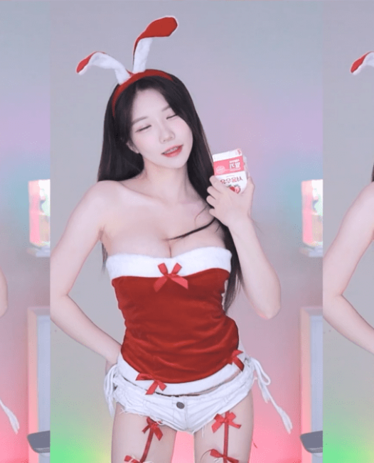 韩国 Sooplive（AfreecaTV）美女主播 BJ尹知予（BJ민지유）2024年12月直播热舞视频合集下载【15V/1.8G】